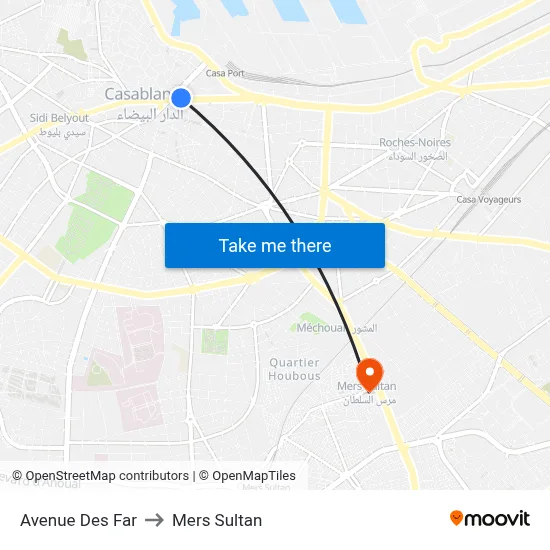Avenue Des Far to Mers Sultan map