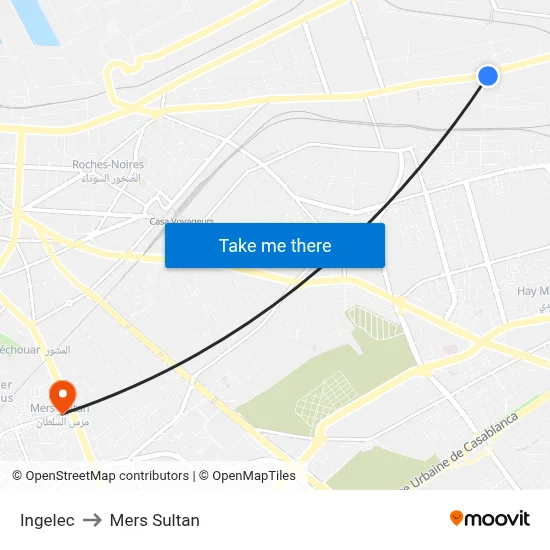 Ingelec to Mers Sultan map