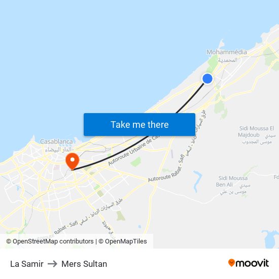 La Samir to Mers Sultan map