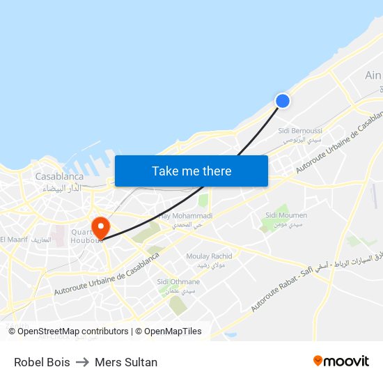 Robel Bois to Mers Sultan map