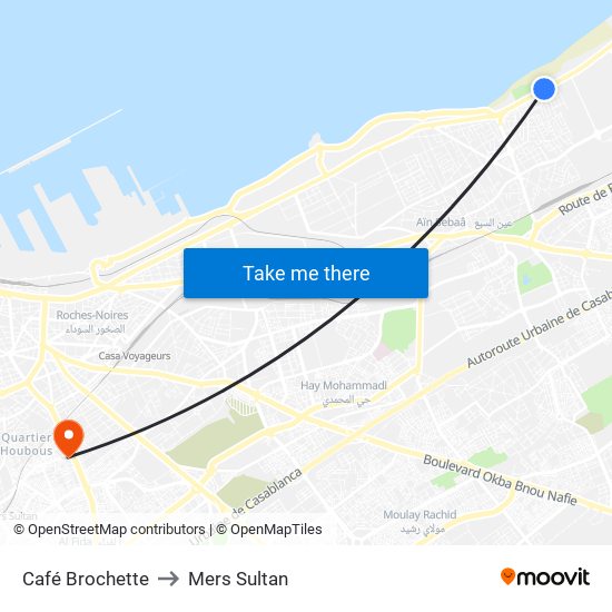 Café Brochette to Mers Sultan map