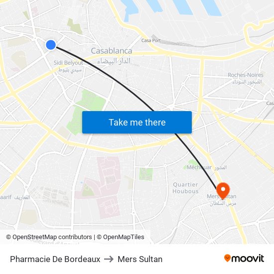 Pharmacie De Bordeaux to Mers Sultan map