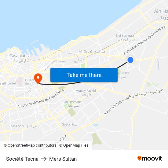 Société Tecna to Mers Sultan map