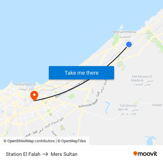 Station El Falah to Mers Sultan map