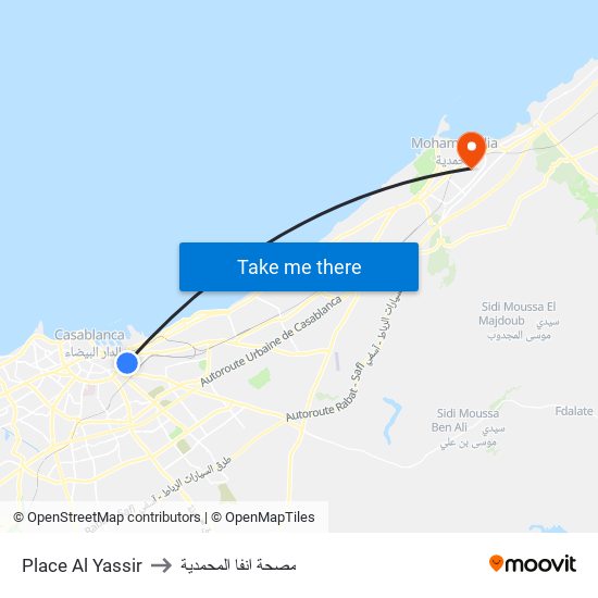Place Al Yassir to مصحة انفا المحمدية map
