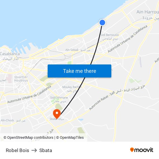 Robel Bois to Sbata map