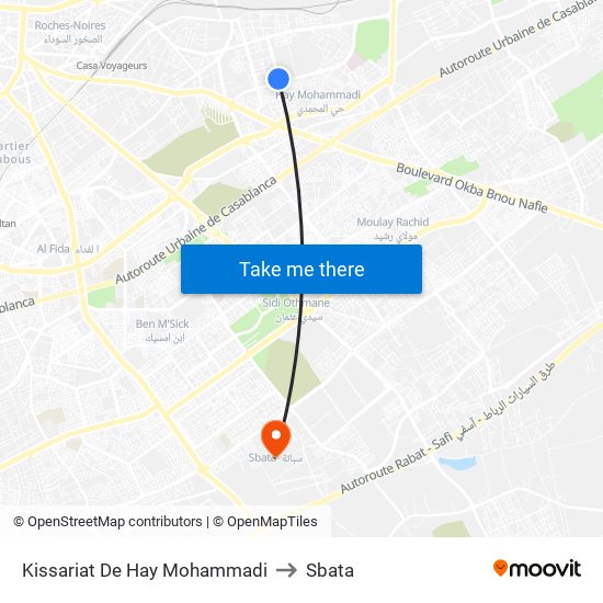 Kissariat De Hay Mohammadi to Sbata map