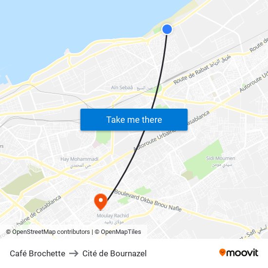 Café Brochette to Cité de Bournazel map