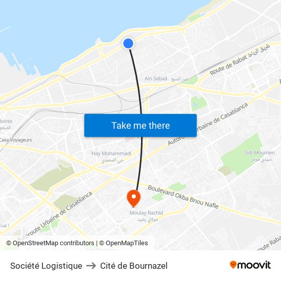 Société Logistique to Cité de Bournazel map