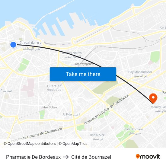 Pharmacie De Bordeaux to Cité de Bournazel map
