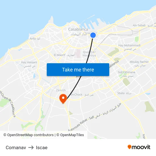 Comanav to Iscae map