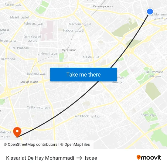 Hay Mohammadi Market to ISCAE map