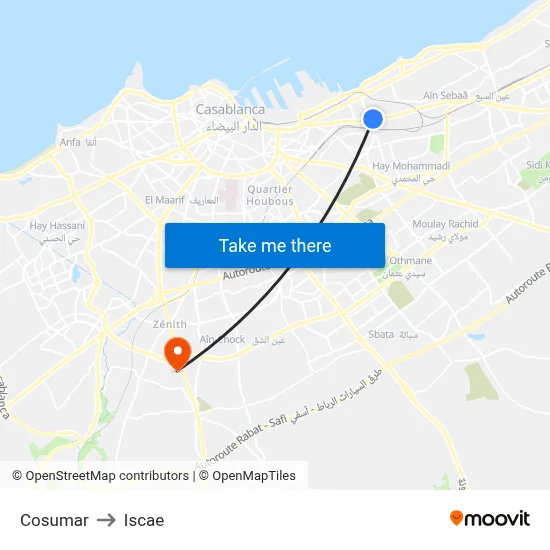 Cosumar to Iscae map