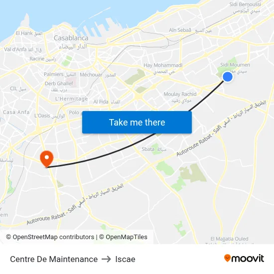 Maintenance Center to ISCAE map