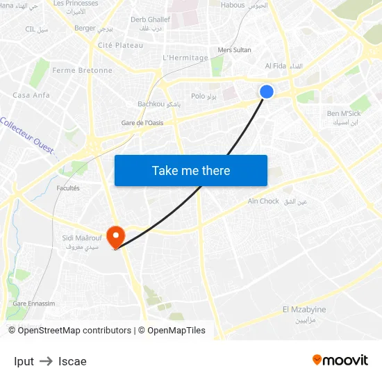 Iput to ISCAE map