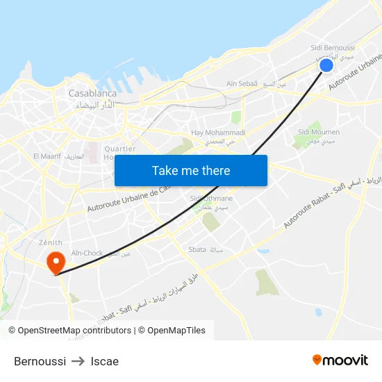 Bernoussi to Iscae map