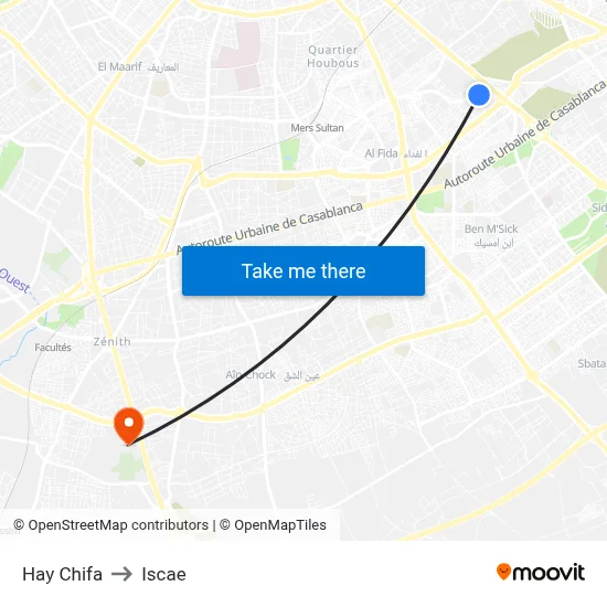Hay Chifa to Iscae map