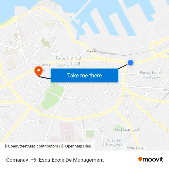 Comanav to Esca-Ecole De Management map