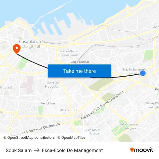 Souk Salam to Esca-Ecole De Management map