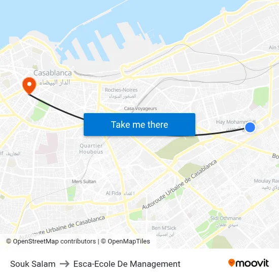 Souk Salam to Esca-Ecole De Management map