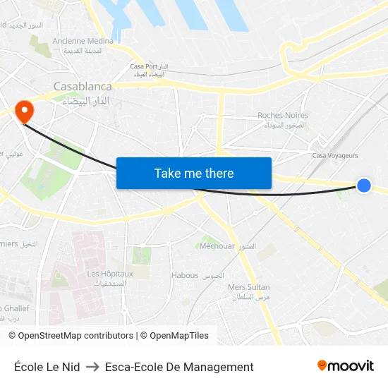 École Le Nid to Esca-Ecole De Management map