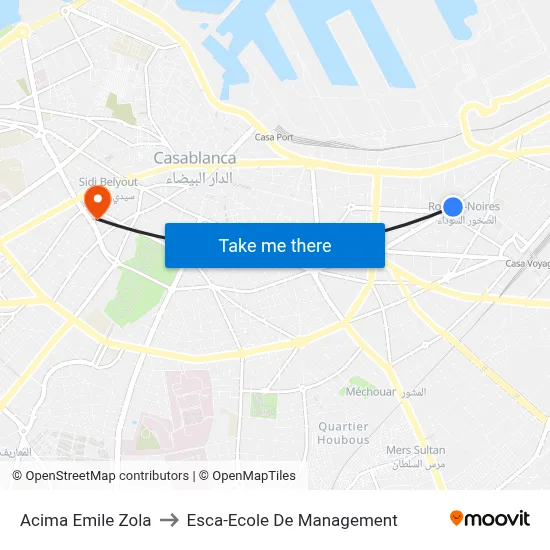 Acima Emile Zola to Esca-Ecole De Management map