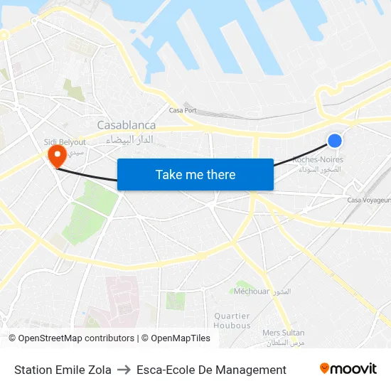 Station Emile Zola to Esca-Ecole De Management map