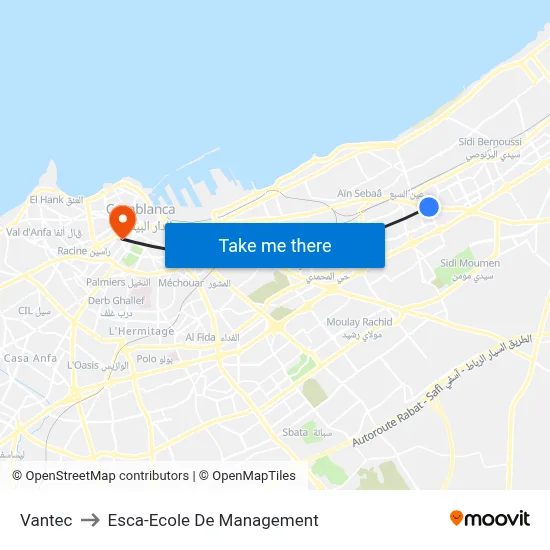 Vantec to Esca-Ecole De Management map