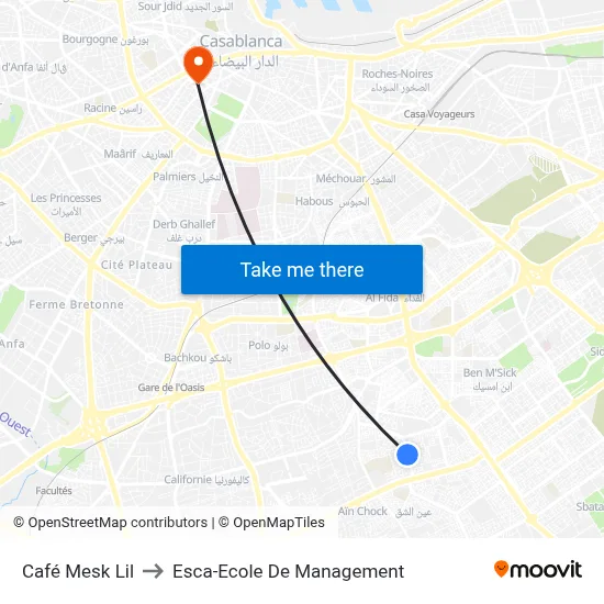 Café Mesk Lil to Esca-Ecole De Management map