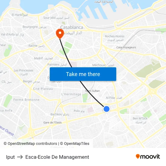 Iput to Esca-Ecole De Management map