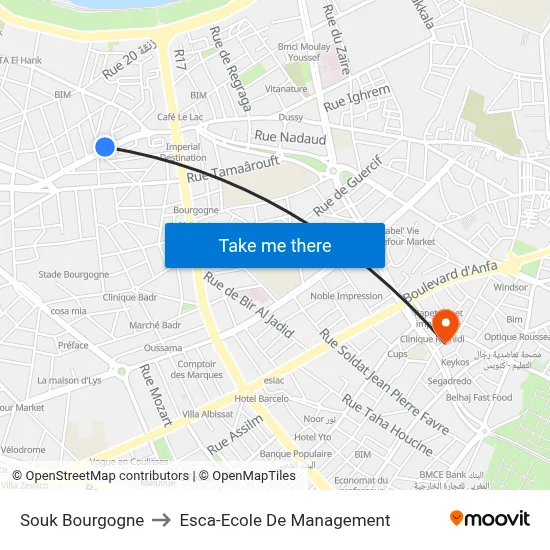 Souk Bourgogne to Esca-Ecole De Management map
