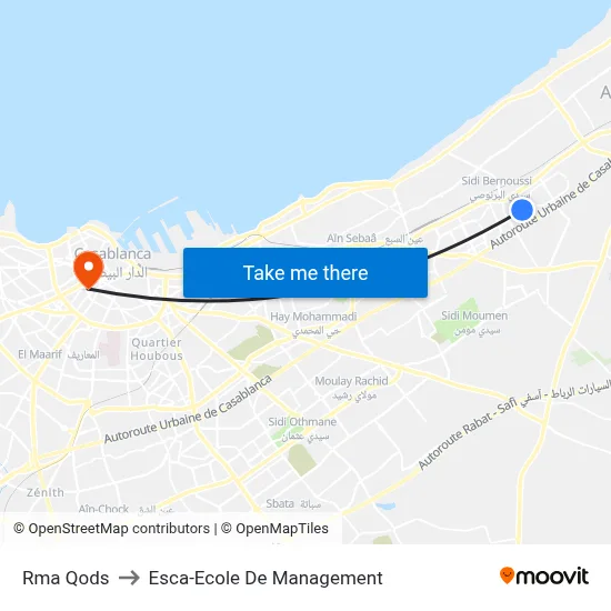 Rma Qods to Esca-Ecole De Management map