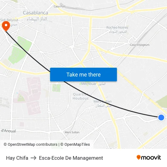 Hay Chifa to Esca-Ecole De Management map