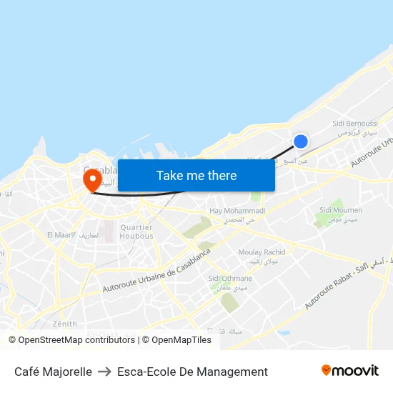 Café Majorelle to Esca-Ecole De Management map
