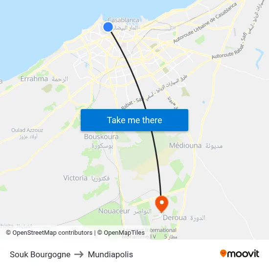 Bourgogne Market to Mundiapolis map