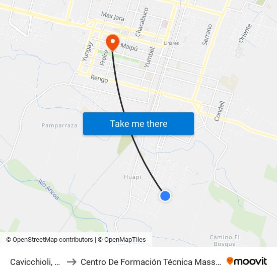 Cavicchioli, 0974 to Centro De Formación Técnica Massachussets map