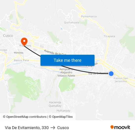 Via De Evitamiento, 330 to Cusco map