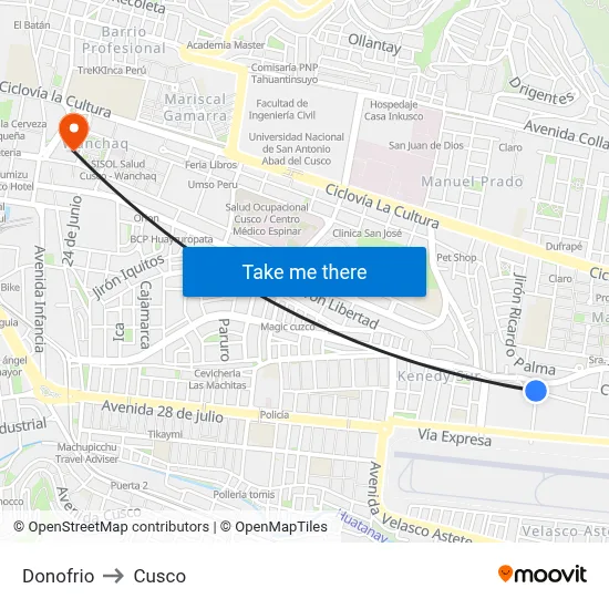 Donofrio to Cusco map
