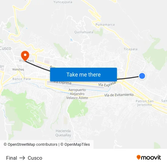 Final to Cusco map