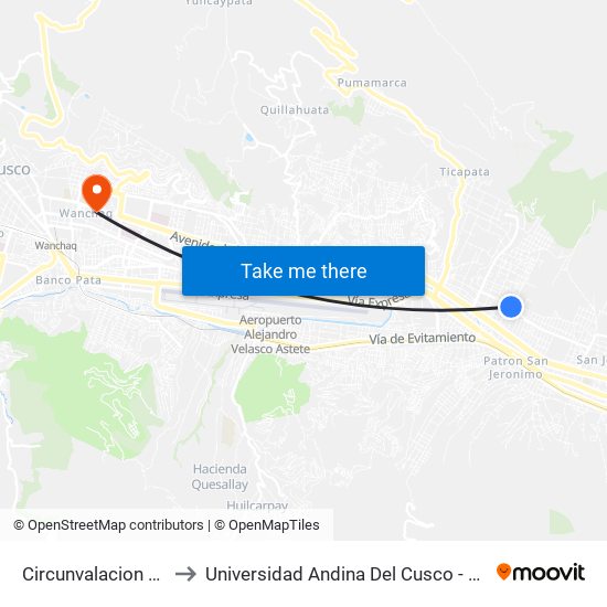 Circunvalacion Norte, 260 to Universidad Andina Del Cusco - Centro De Idiomas map