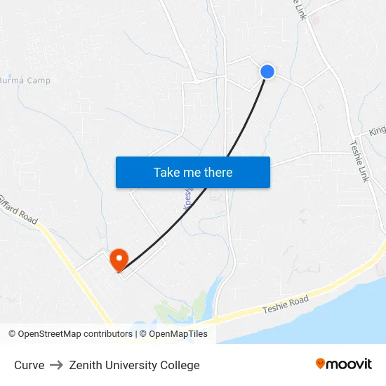 Curve to Zenith University College map