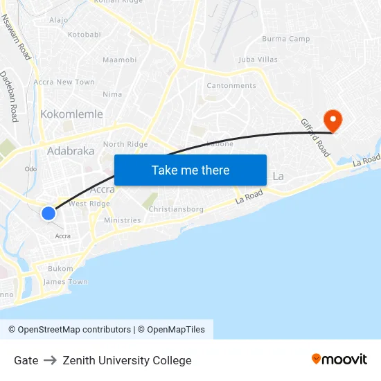 Gate to Zenith University College map