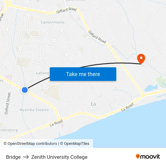 Bridge to Zenith University College map