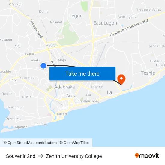 Souvenir 2nd to Zenith University College map