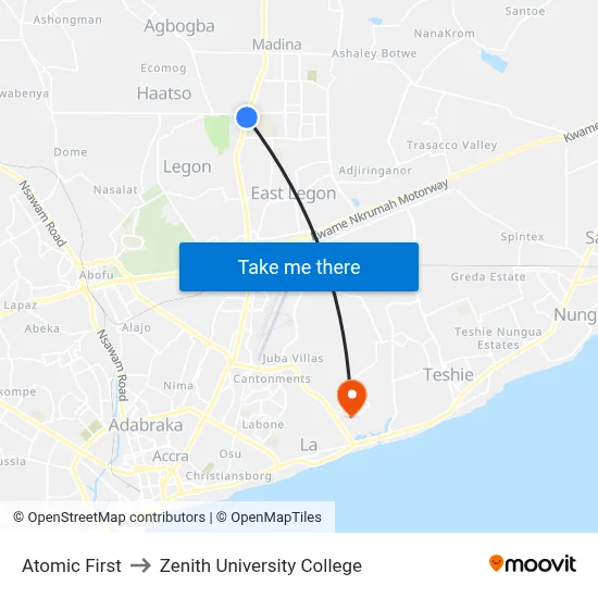 Atomic First to Zenith University College map