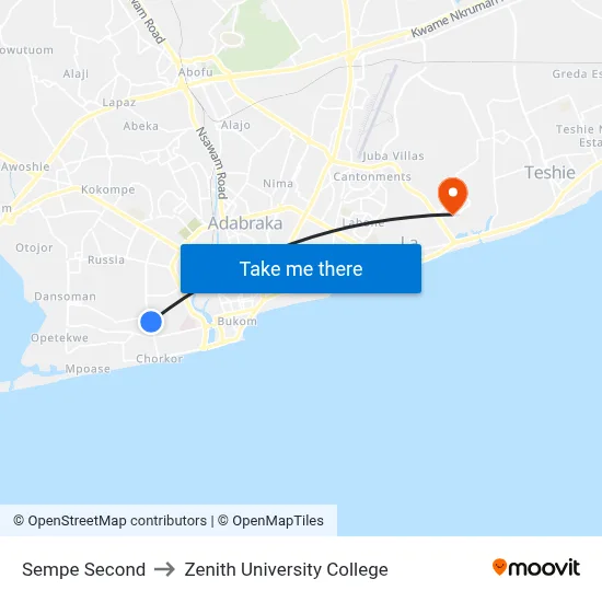 Sempe Second to Zenith University College map