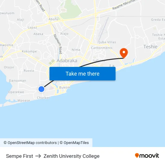 Sempe First to Zenith University College map