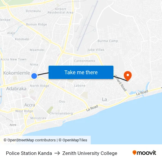 Police Station Kanda to Zenith University College map