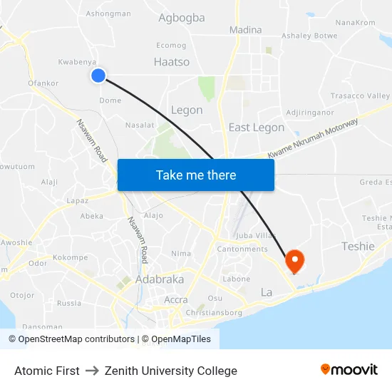 Atomic First to Zenith University College map