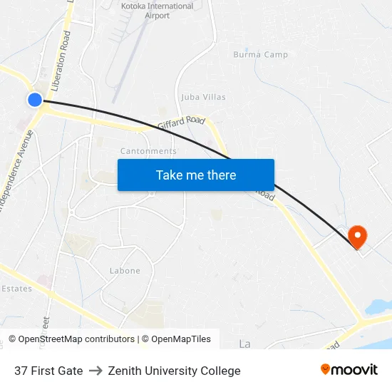 37 First Gate to Zenith University College map